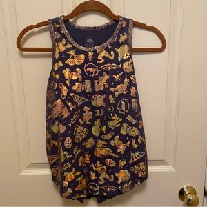 Walt Disney World 50th Anniversary Tank Top for Girls Lrg 10/12 Purple/Rose Gold